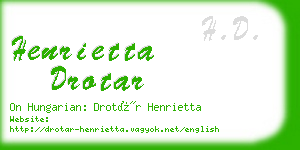 henrietta drotar business card